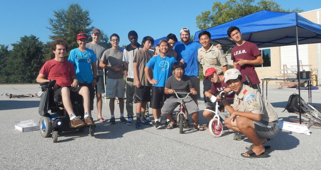 Eagle Scouts participating in a BfW project