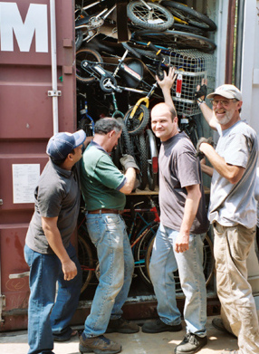 Loading bikes in Sri Lanka